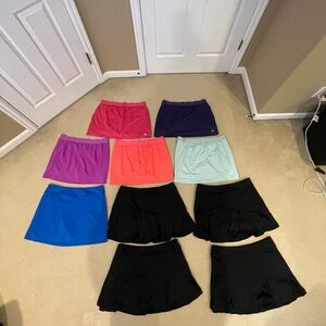 BUNDLE OF 10 Women's Active Tennis Skirt - Assorted Colors